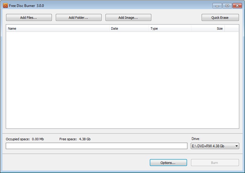 Free Disc Burner screenshot 1