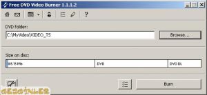 Free DVD Video Burner 3.2.54.823 screenshot 1