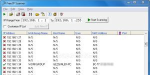 Free IP Scanner 2.5 screenshot 1