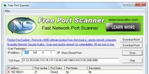 Free Port Scanner 3.4.8 screenshot 1