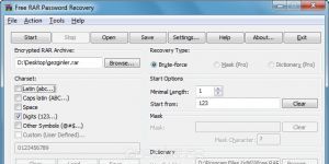 Free RAR Password Recover 3.60.68 screenshot 1