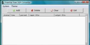 FreeStar 3GP Converter 2.02 screenshot 1