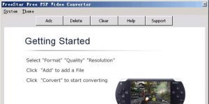 FreeStar Free PSP Video Converter 2.011 screenshot 1