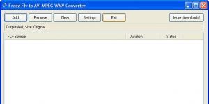 Freez Flv to AVI/MPEG/WMV Converter 1.6 screenshot 1
