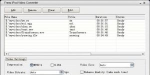 Freez iPod Video Converter 1.5 screenshot 1
