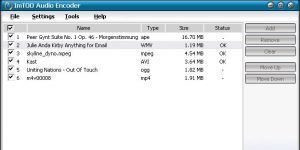 ImTOO Audio Encoder 2.0 screenshot 1