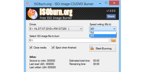 ISOburn 1.0 screenshot 1