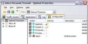 Jetico Personal Firewall 2.1.0.14 screenshot 1