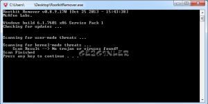 McAfee Rootkit Remover 0.8.9.174 screenshot 1