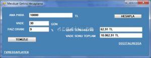 Mevduat(Faiz) Getirisi Hesaplama 2.0.0.1 screenshot 1