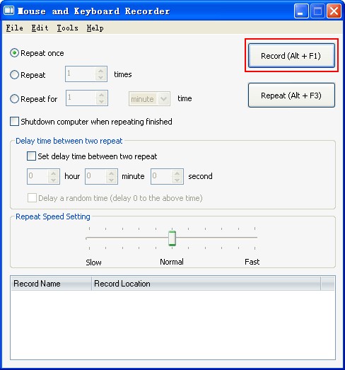 Mouse Recorder screenshot 1