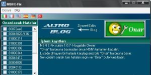 MSN E-Fix 1.0.7 screenshot 1