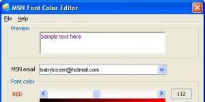 MSN Font Color Editor 4.2 screenshot 1