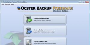 Ocster Backup Freeware 1.99 screenshot 1