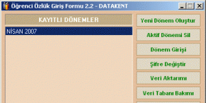 Öğrenci Özlük ve Servis Aidat Takibi 3.0 screenshot 1