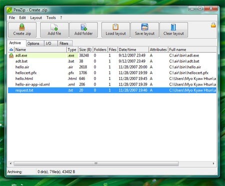 PeaZip screenshot 1