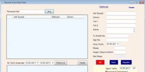 Personel Avans Maaş Takip Programı 1.1 screenshot 1