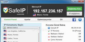 SafeIP 2.0.0.2610 Ücretsiz Türkçe 2.6 MB screenshot 1