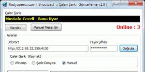 Shoutcast Çalan Şarkı Adı Güncelleme 1.0 screenshot 1