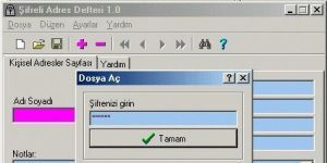 Şifreli Adres Defteri 1.0 screenshot 1