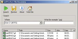 SoftPerfect File Recovery 1.2 screenshot 1