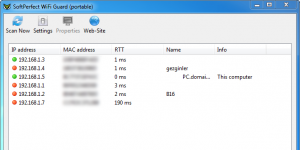 SoftPerfect WiFi Guard 1.0.7 screenshot 1