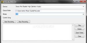 Spotify Recorder 2013.01.05.01 screenshot 1