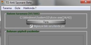 TD Anti Spyware 1.0 Beta screenshot 1