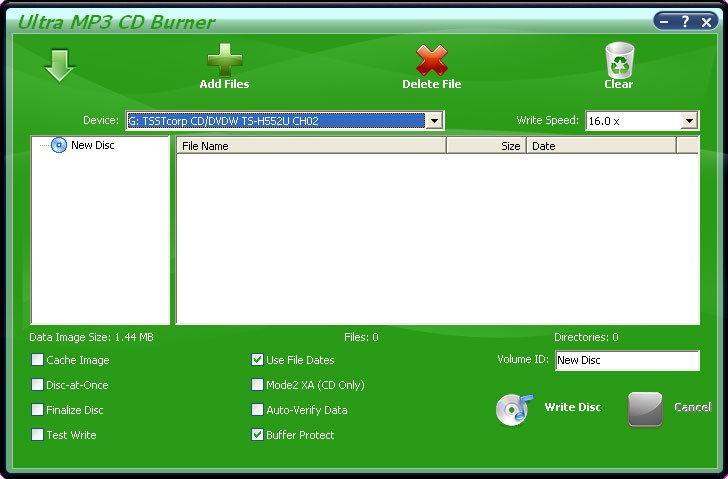 Ultra MP3 CD Burner screenshot 1
