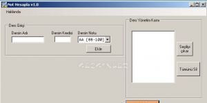 Üniversite Not Hesaplama 1.0 screenshot 1