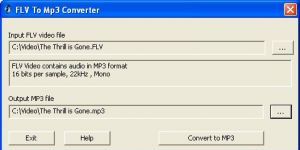 VideoSlurp FLV to MP3 Converter 1.0 screenshot 1