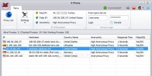 X-Proxy 6.1.0.10 Ücretsiz İngilizce 575 KB screenshot 1