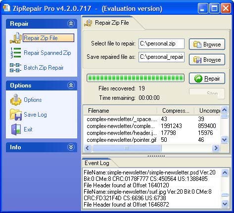 Zip Repair screenshot 1