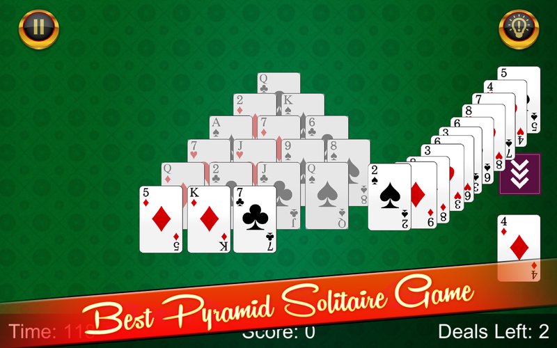 Piramit Solitaire Oyunları: Ücretsiz MUAYENE screenshot 1