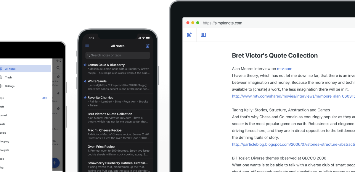 Simplenote screenshot 1
