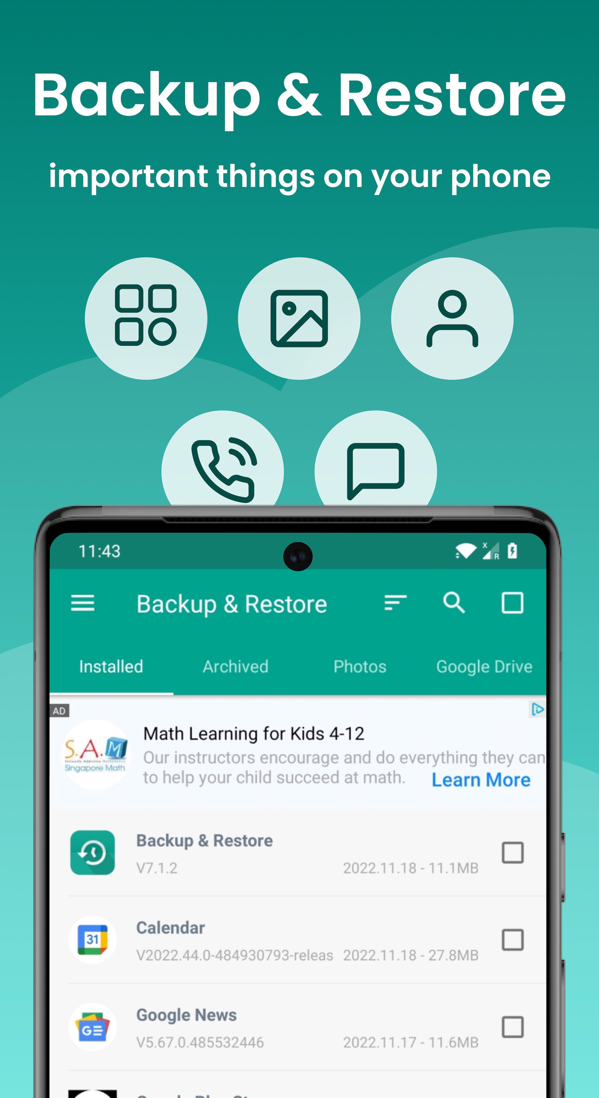 App Backup Restore - Transfer APK screenshot 1