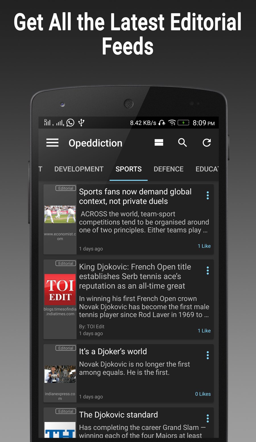 Editorial Feed - Opeddiction APK screenshot 1