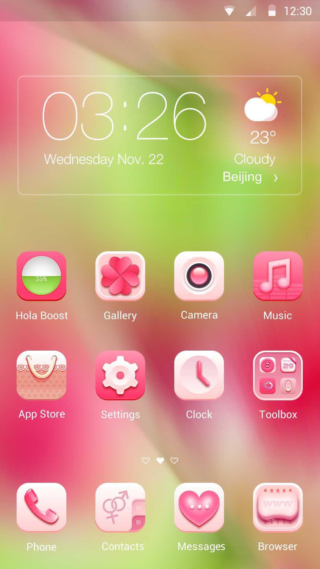 Minty Pink Hola Theme APK screenshot 1