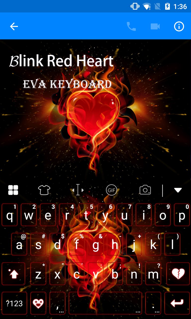 Blink Kırmızı Kalp Emoji Klavye MUAYENE screenshot 1