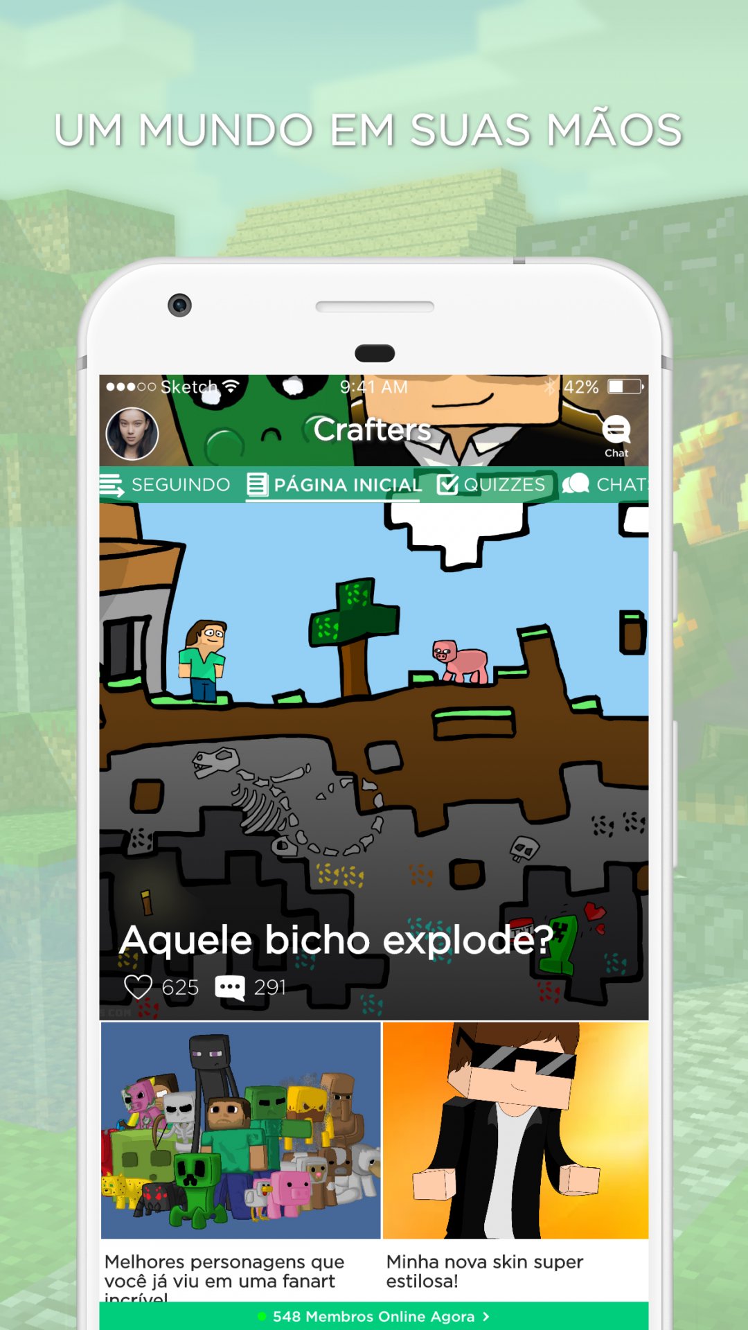 Minecraft Amino em Português APK screenshot 1