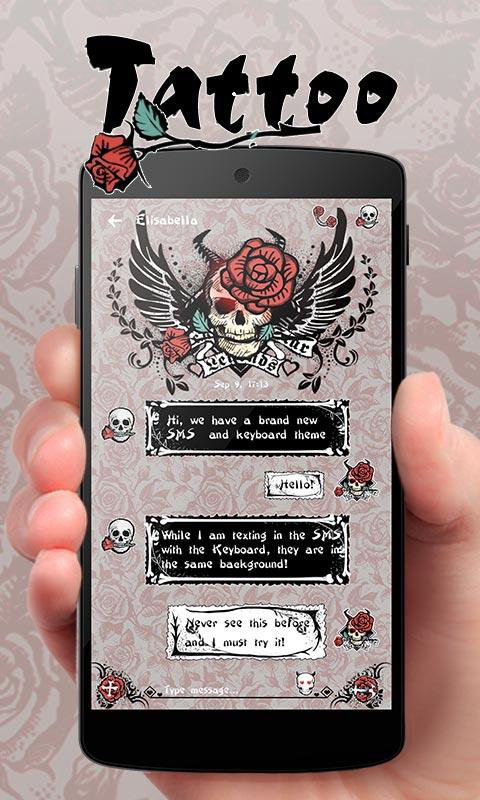 GO SMS PRO TATTOO THEME APK screenshot 1