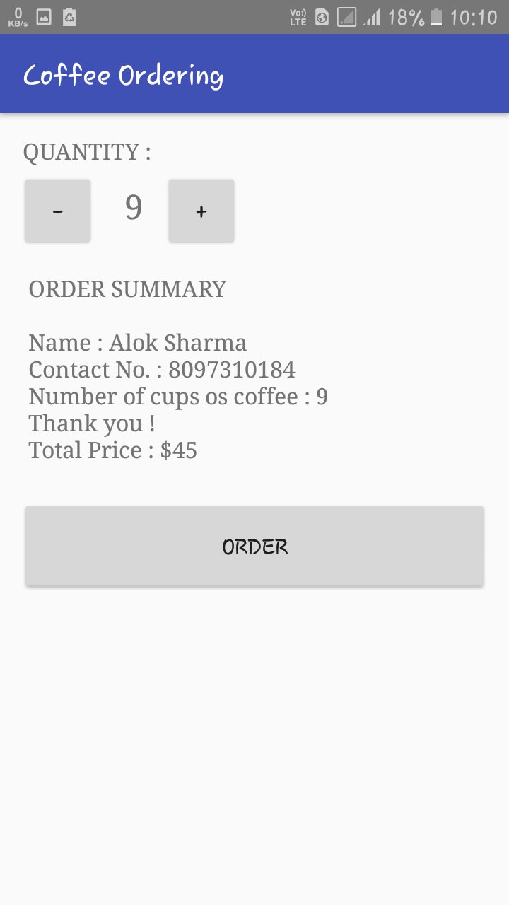 Coffee Ordering APK screenshot 1