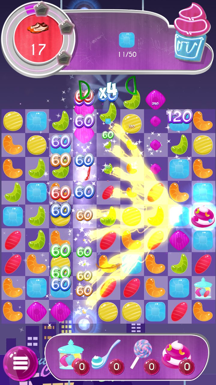 Lezzetli Şeker Cafe: Maç 3 Oyun MUAYENE screenshot 1