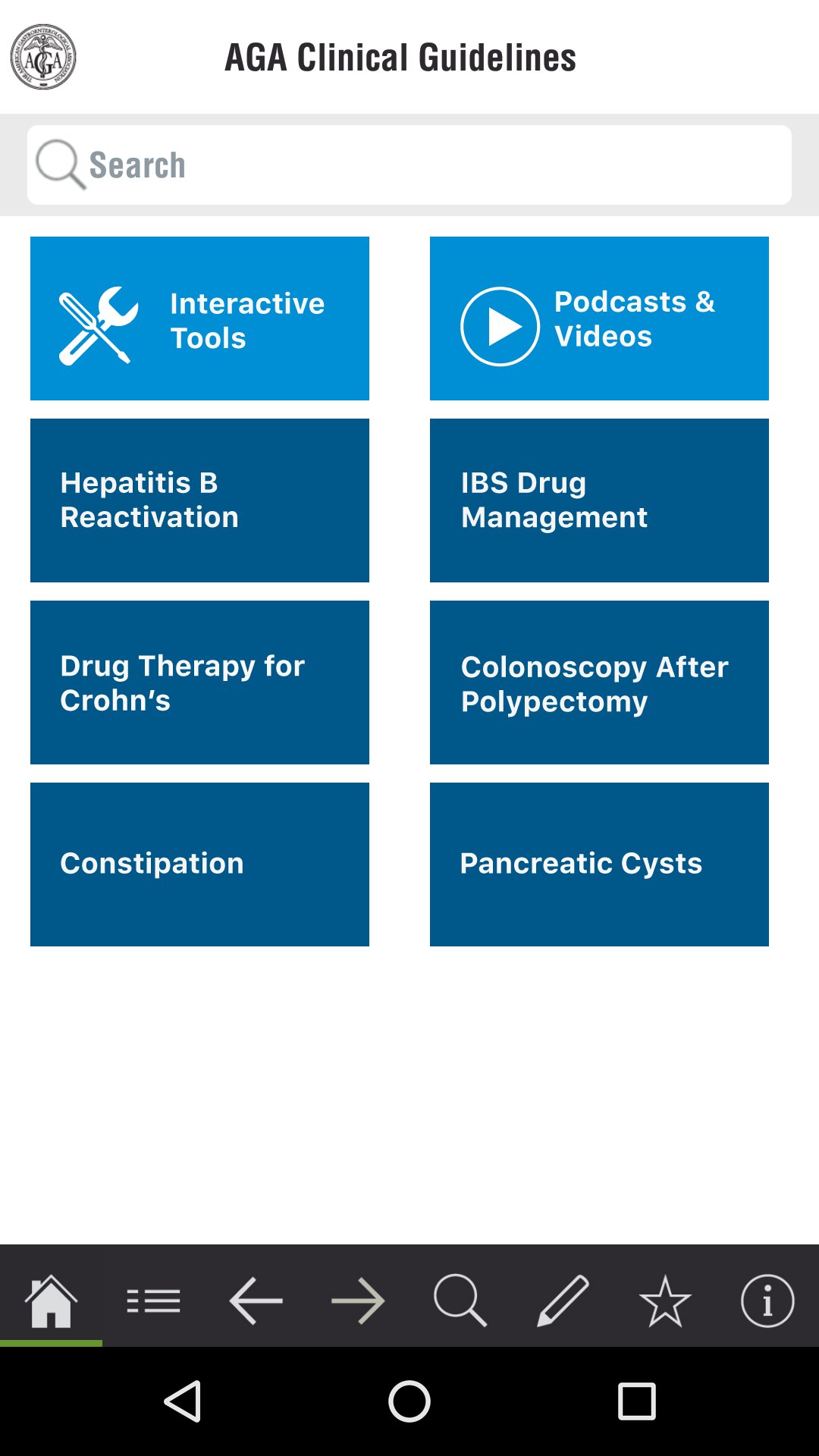AGA Clinical Guidelines APK screenshot 1