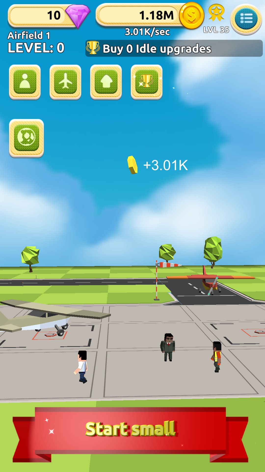 Havaalanı Tycoon Tıkırtı MUAYENE screenshot 1