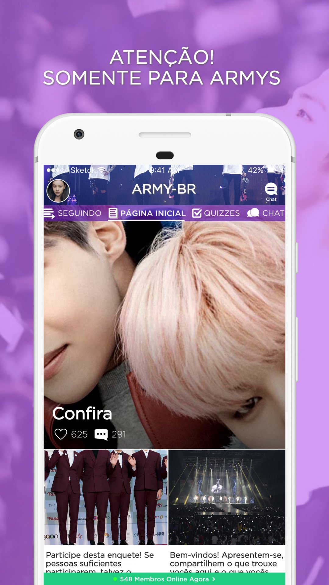 ARMY BTS Amino em Português APK screenshot 1