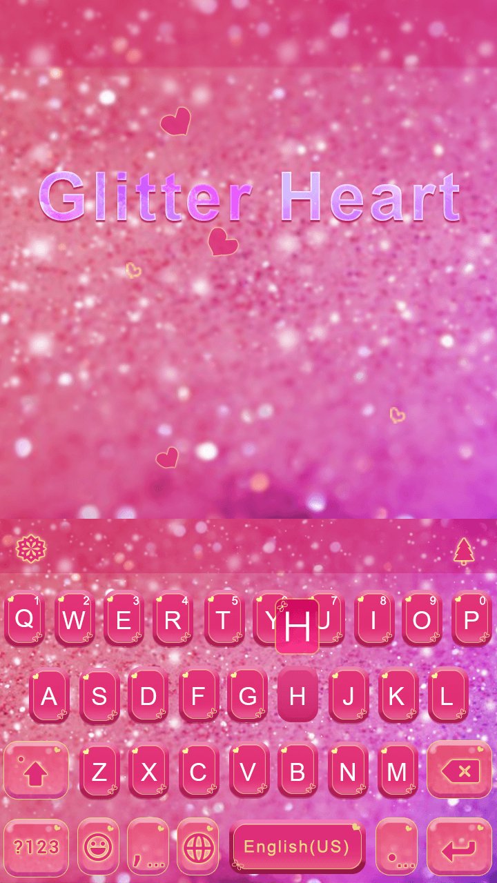 Glitter Heart Emoji Keyboard APK screenshot 1