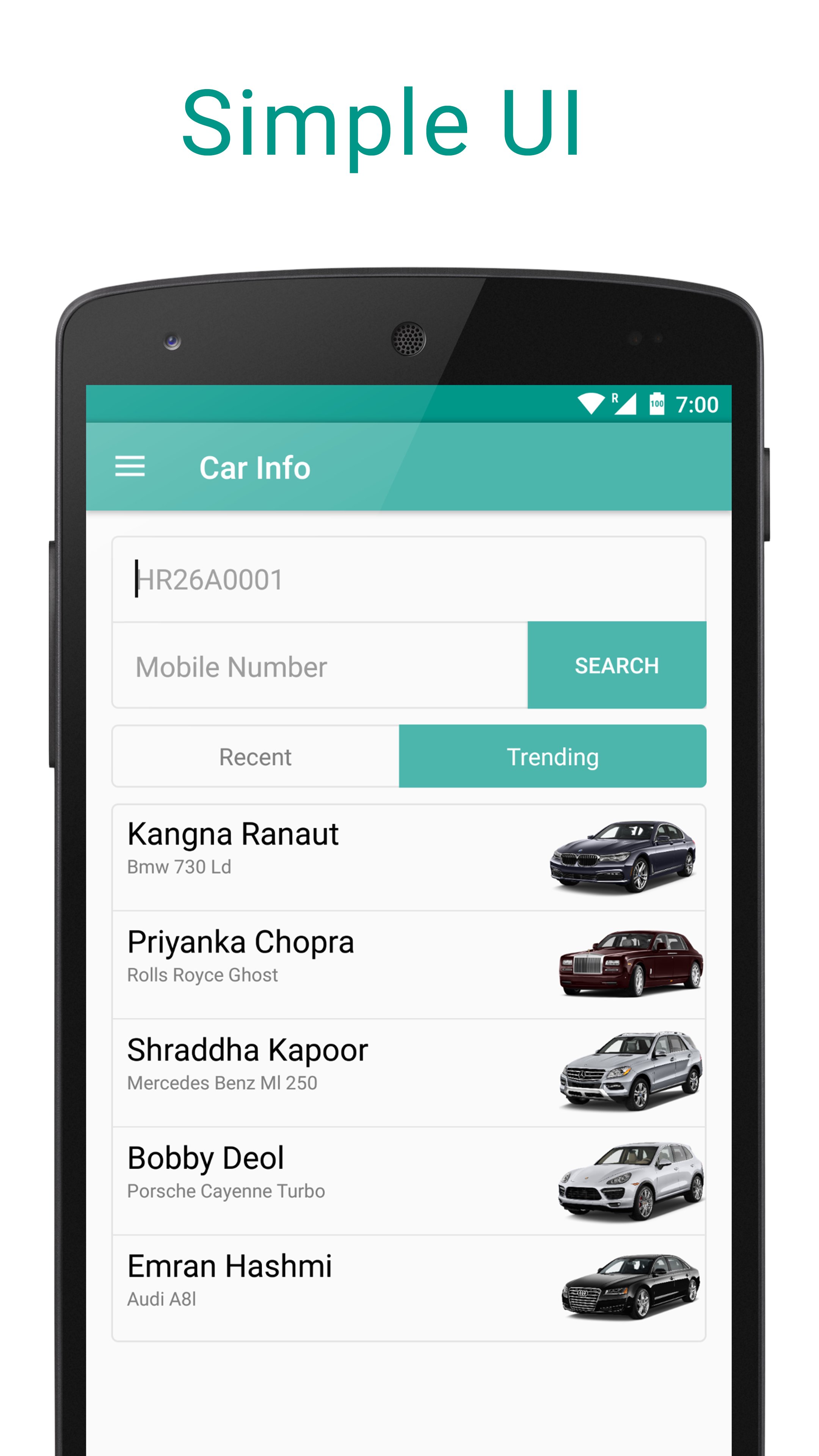 Car Info Number plate search APK screenshot 1