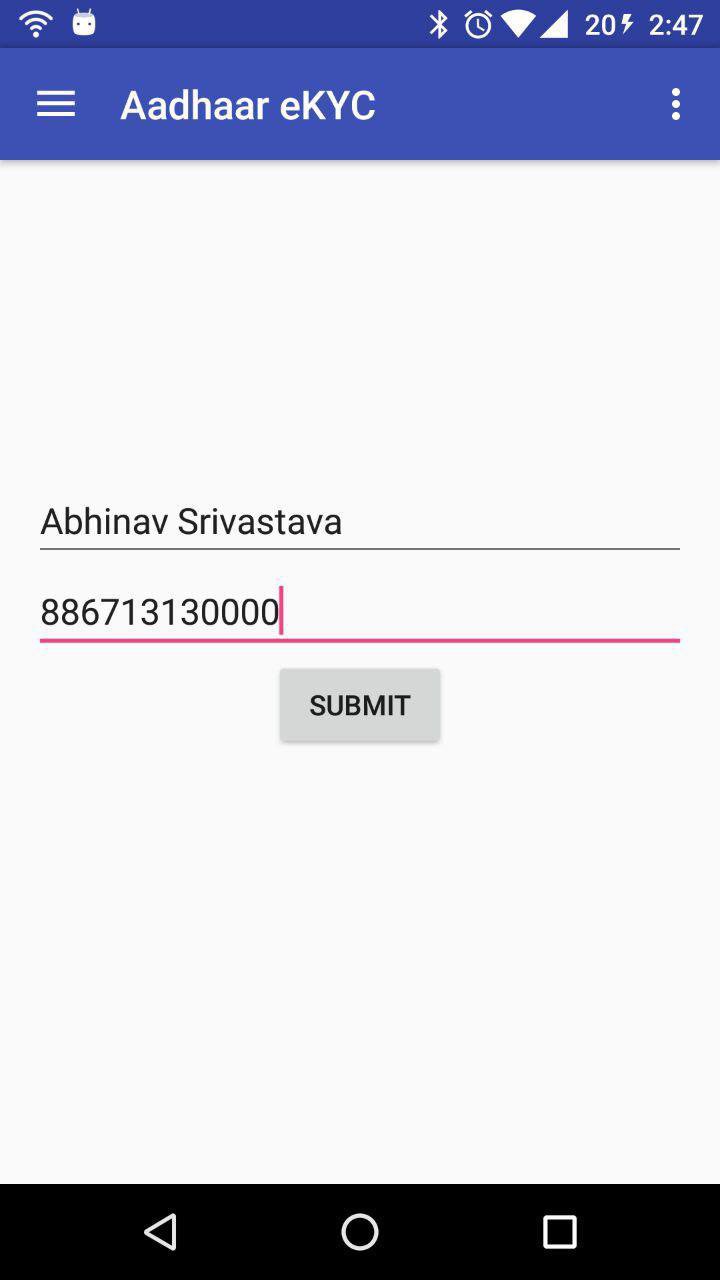 Aadhaar eKYC MUAYENE screenshot 1