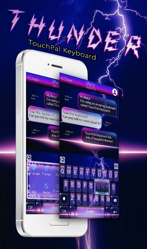 Night Thunder Keyboard Theme APK screenshot 1